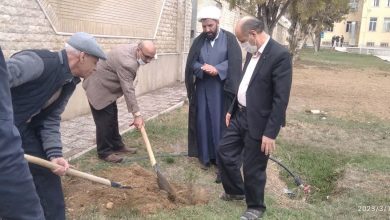 کاشت نهال توسط مدیر ستاد اقامه نماز استان چهارمحال و بختیاری