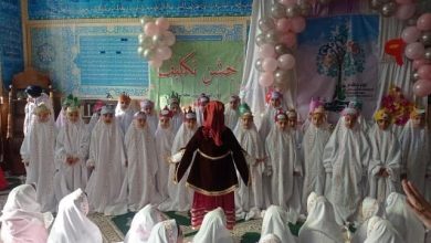 برگزاری جشن تکلیف متمرکز ۱۰۰نفراز دانش آموزان دختر