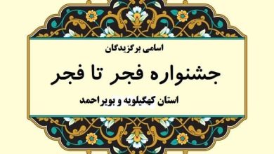 برگزیدگان استانی جشنواره فجر تا فجر