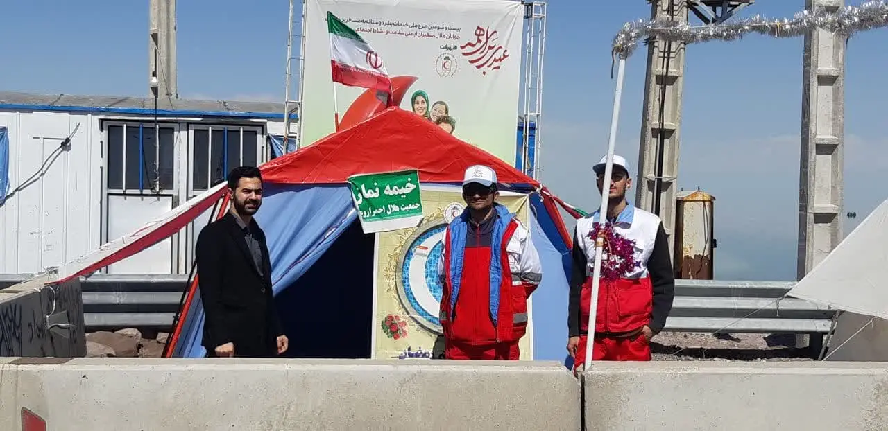 بازدید از محل اقامه نماز مسافران نوروزی در مسیر پل شهید کلانتری دریاچه ارومیه
