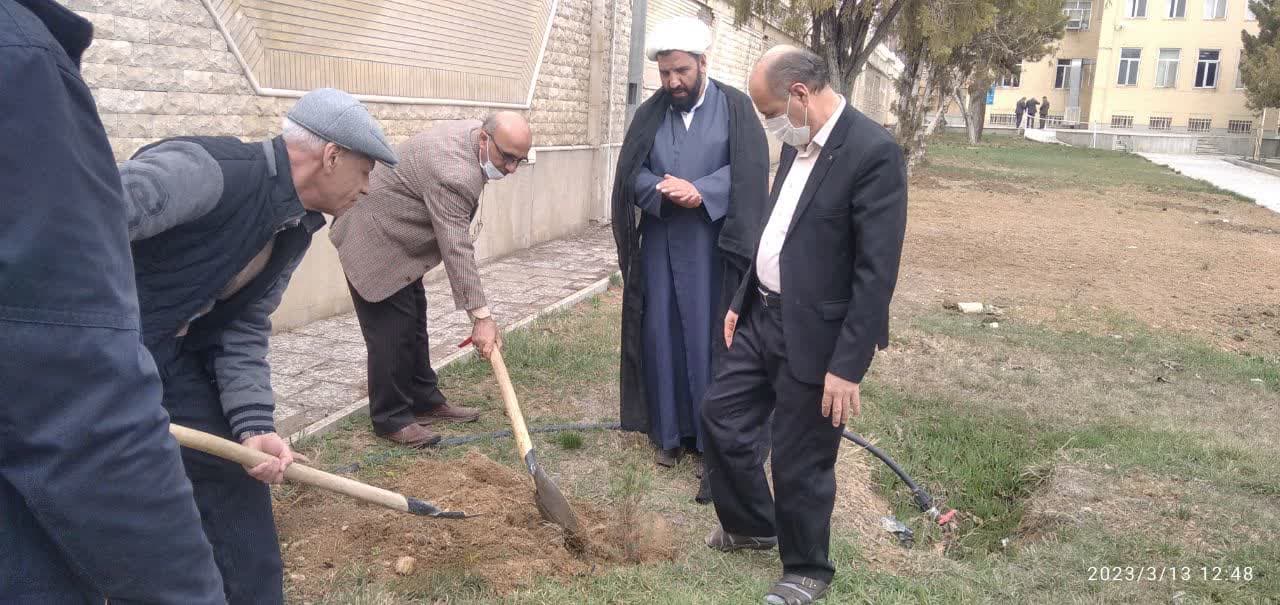 کاشت نهال توسط مدیر ستاد اقامه نماز استان چهارمحال و بختیاری