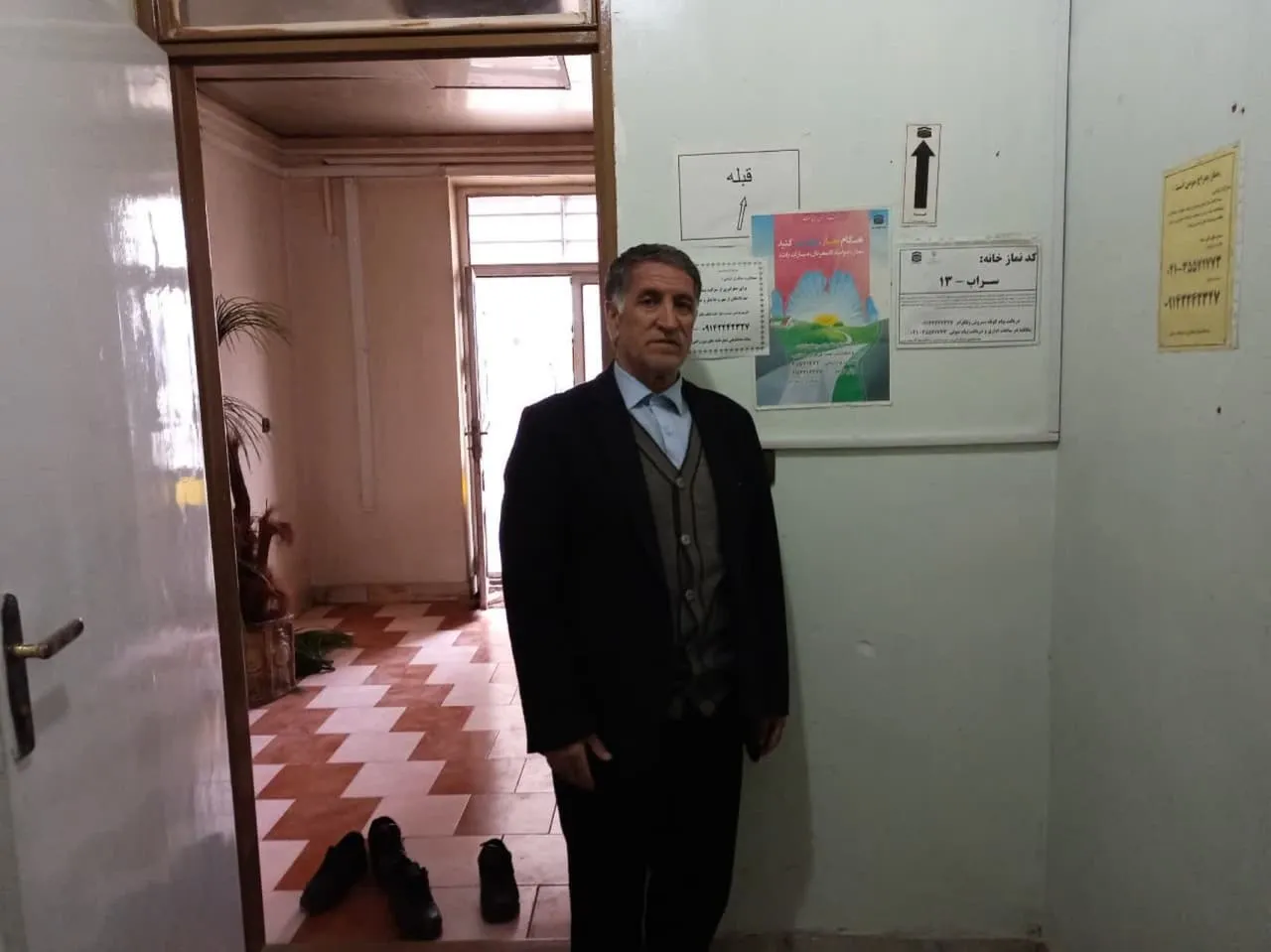 بازید دبیر شهرستان سراب از نماز خانه های بین راهی شهرستان سراب