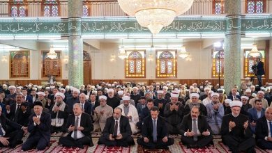 حضور بشار اسد در نماز عید فطر دمشق