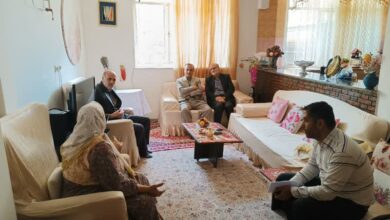 دیدار مدیر و کارشناسان ستاد اقامه نماز استان با خانواده معزز شهید