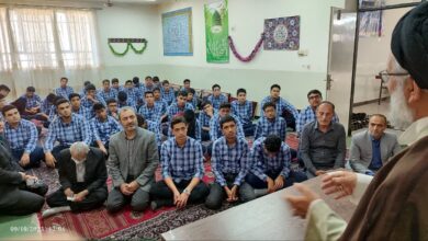دومین جلسه نماز شناسی و اقامه نماز در دبیرستان امام خمینی(ره) شهرستان علی آباد کتول