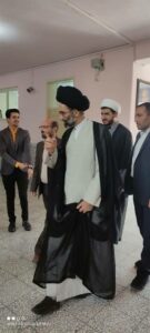 اقامه نماز جماعت امام جمعه کاشان در دبیرستان دخترانه نوریان کاشان