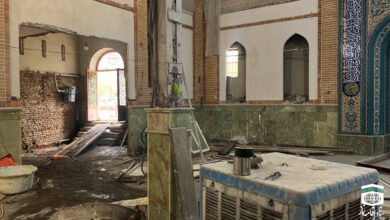 مراحل تعمیر و تکمیل مسجد حوری منطقه 12