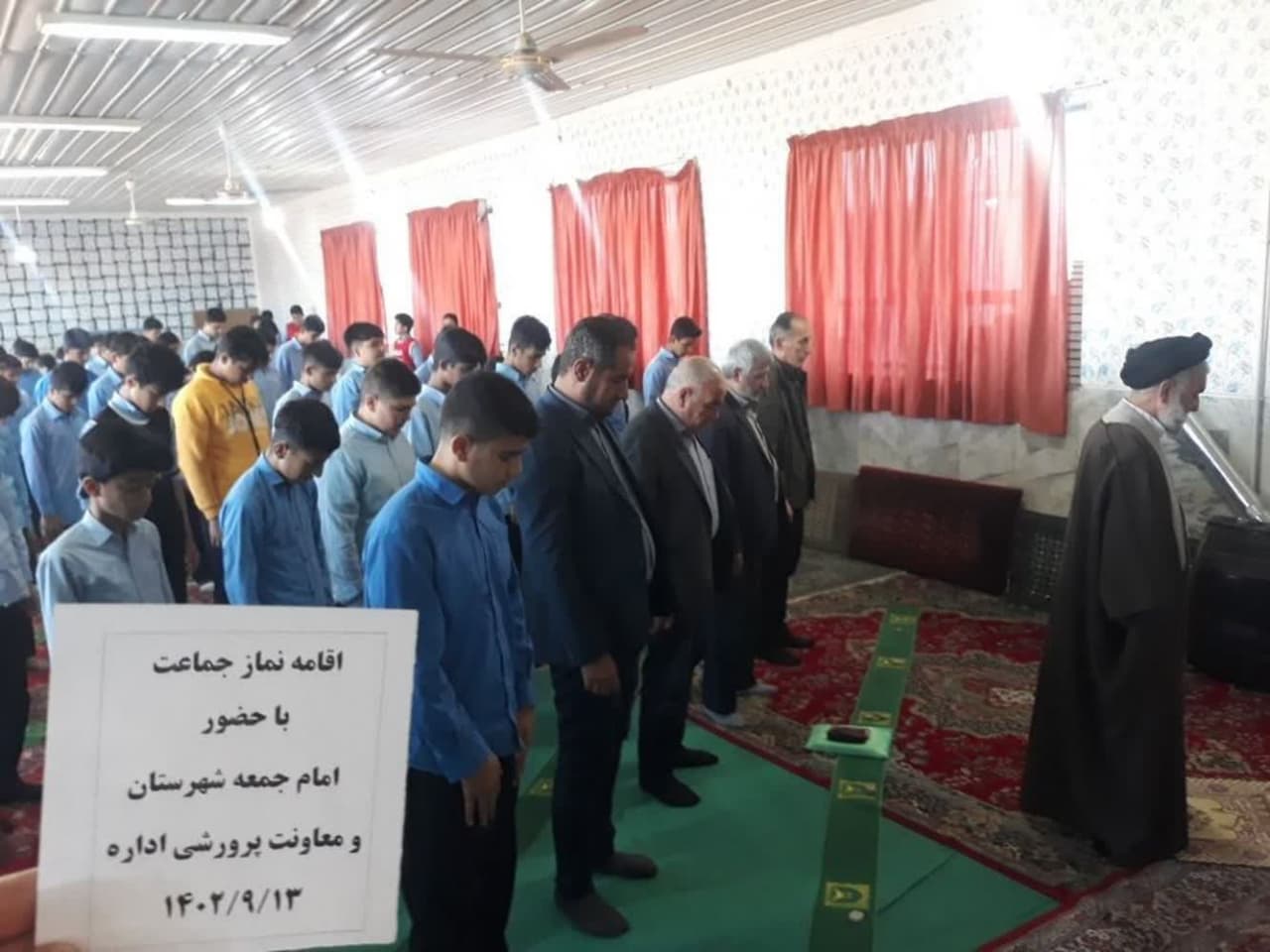 نشست نماز و مدرسه در دبیرستان شهید هدایتی علی آباد کتول