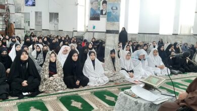 گفتمان دانش آموزی با موضوع نماز در حسینیه اعظم آزادشهر