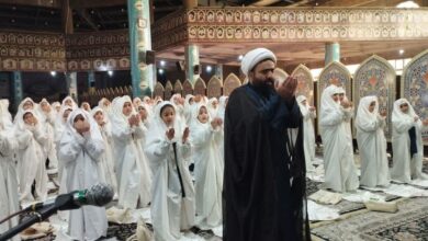 جشن عبادت دانش آموزان آموزشگاه فتح در مصلی نماز جمعه شهر قدس