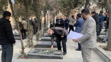 مدیر و کارکنان ستاد اقامه نماز استان به شهدا ادای احترام نمودند