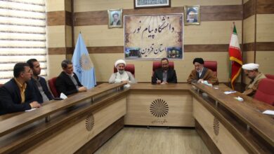 مدیر ستاد اقامه نماز استان قزوین با رئیس دانشگاه پیام نور دیدار کرد
