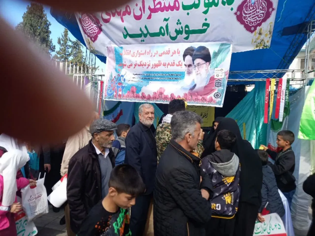 برپایی موکب نماز و مهدویت در راهپیمایی روز ۲۲ بهمن در گرگان