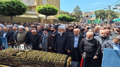 اقامه نماز بر پیکر مادر سید حسن نصرالله