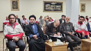 دیدار مدیر ستاد اقامه نماز و اعضای شورای اقامه نماز جمعیت هلال احمر با نماینده ولی فقیه در کردستان