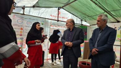 مدیر ستاد اقامه نماز استان کردستان از خیمه‌های نماز هلال احمر بازدید کرد.