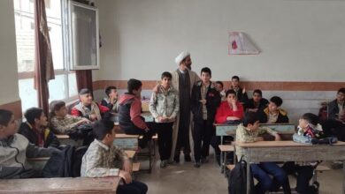 آموزش احکام نماز در دبیرستان دوره اول فرهیختگان شهرستان الیگودرز