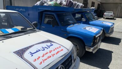 توزیع فرش‌های اهدایی خیرین برای تجهیز نمازخانه مدارس استان کردستان