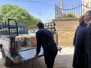 اهدای بسته های «طرح تجهیز نمازخانه و کتابخانه مدارس عشایری » لرستان
