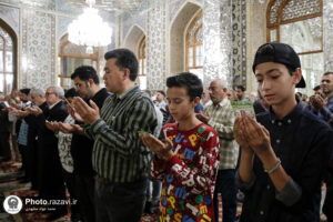 نماز باشکوه عید قربان در حرم مطهر رضوی اقامه شد+گزارش تصویری