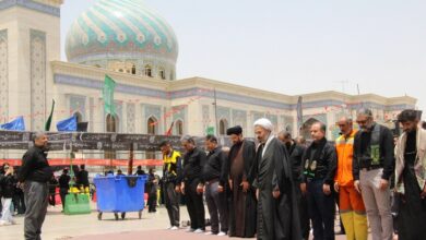 گزارش تصویری/ نماز ظهر تاسوعای حسینی در قم