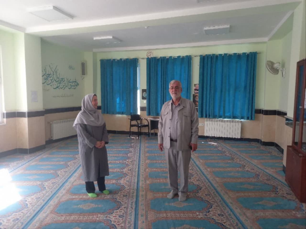 بازدید از نمازخانه مدرسه مشارکتی حاجیه خانم راضیه رجبی استرآبادی خیر مدرسه ساز،
