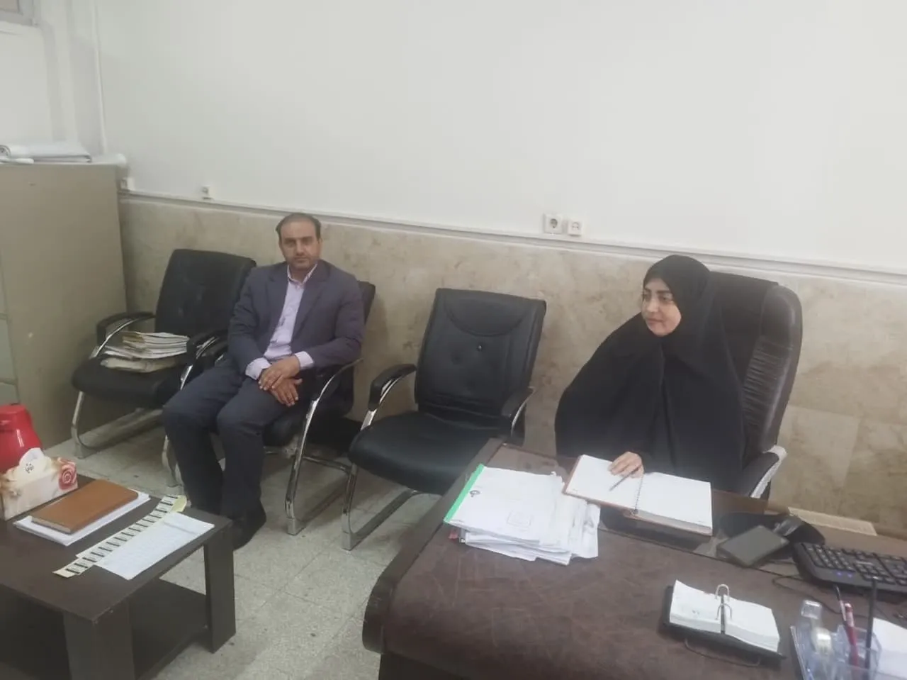 نشست کارشناس فرهنگی ستاد اقامه نماز با رئیس اداره تعلیم و تربیت کودک کرمانشاه-1
