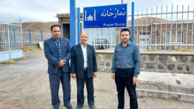 بازدید از نمازخانه بین راه شهرستان ورزقان و خاروانا