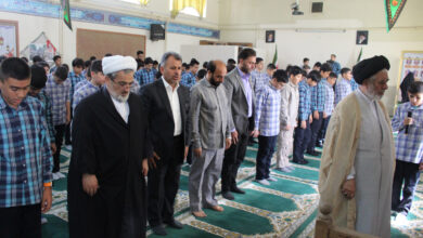 مراسم زنگ نماز در دبیرستان شاهد قائم قزوین برگزار شد