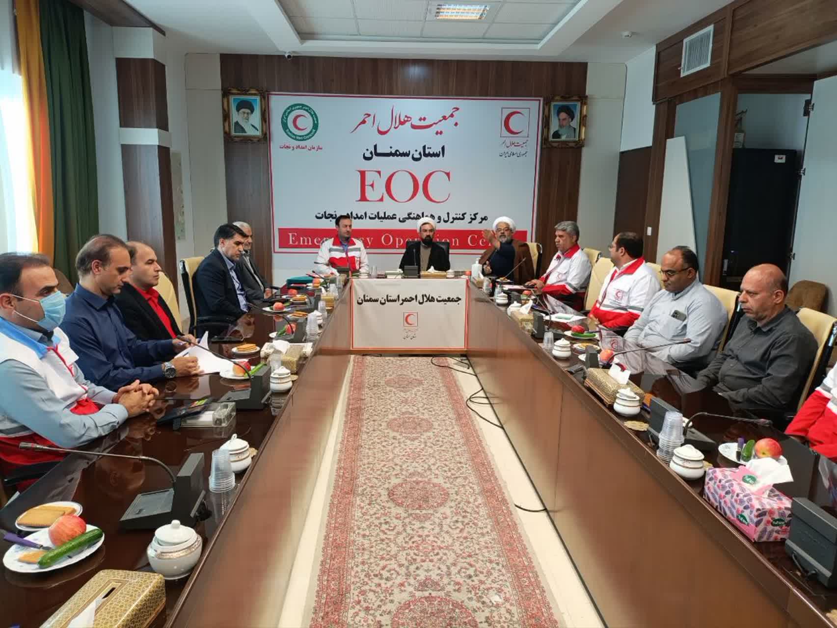 جلسه شورای اقامه نماز جمعیت هلال‌احمر استان سمنان برگزار شد
