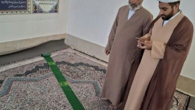بازدید دبیر ستاد اقامه نماز شهرستان بم از مسجد بین راهی میدان مهدویت شهرستان
