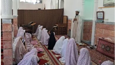 دانش آموزان دبستانه دخترانه شهیدان محب راد شهرستان فردوس از مسجد محله بازدید کردند