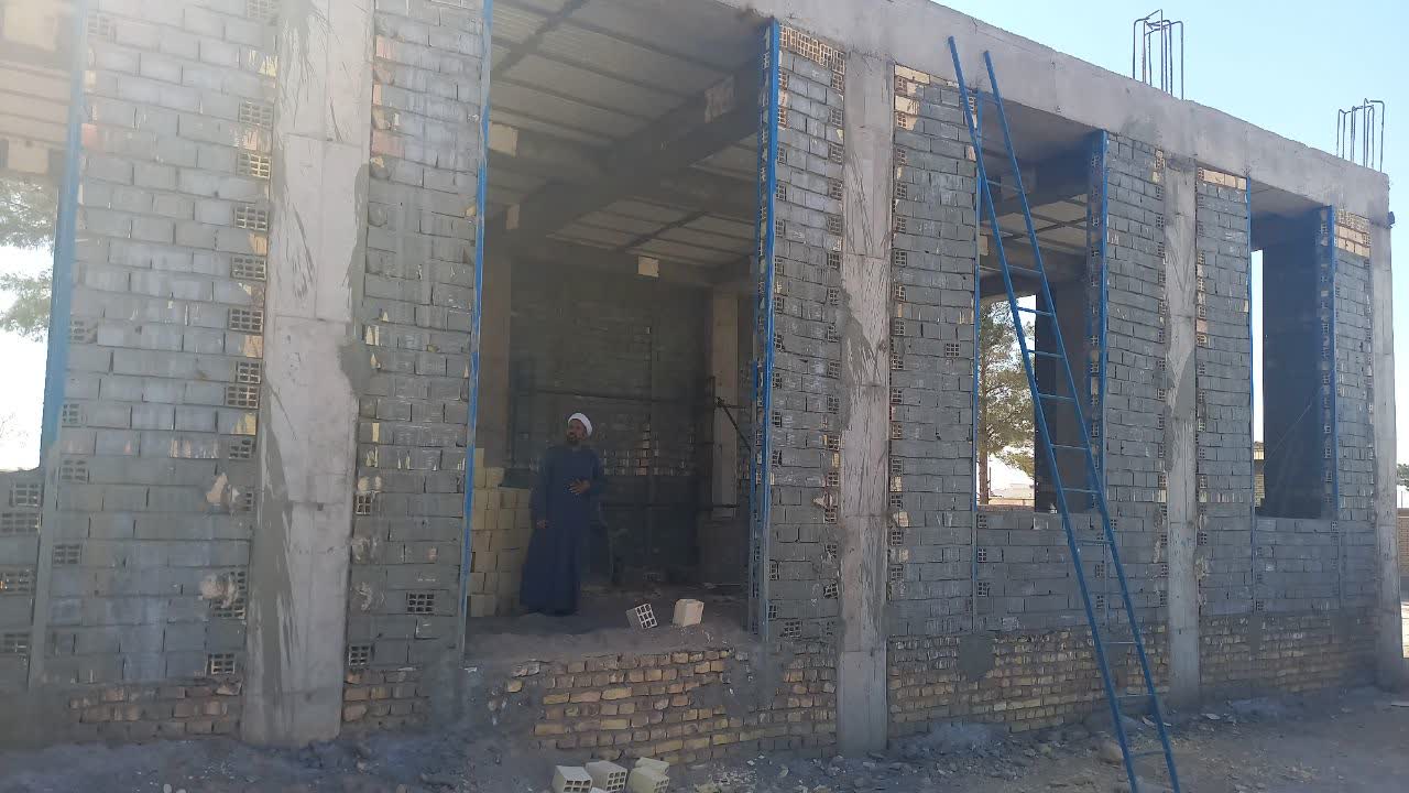 بازدید مدیر ستاد اقامه نماز ازنماز خانه در حال ساخت مدرسه شادروان طاهری روستای دوست آباد
