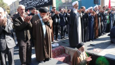 ندای نیایش باران و تقاضای رحمت الهی از آسمان در گلستان شهدای اصفهان