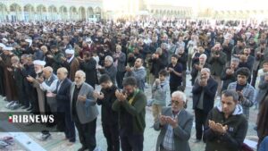 اقامه نماز باران در مسجد جمکران