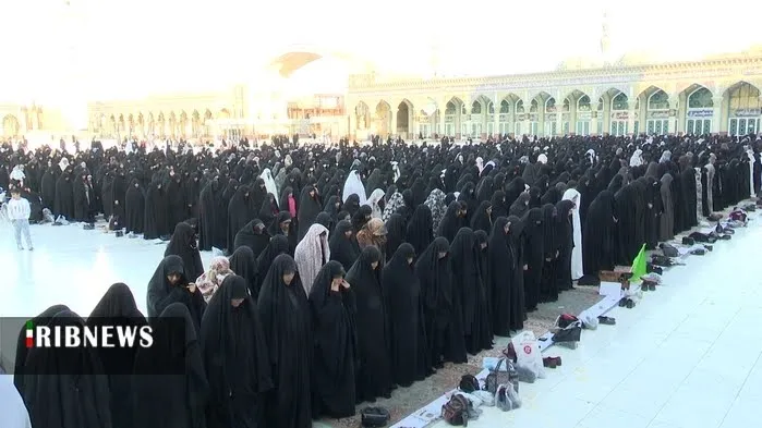 اقامه نماز باران در مسجد جمکران