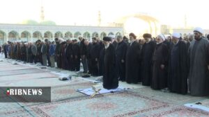 اقامه نماز باران در مسجد جمکران