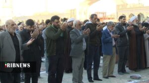 اقامه نماز باران در مسجد جمکران