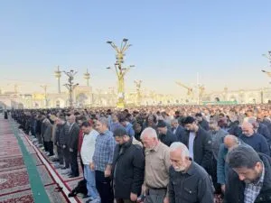 نماز طلب باران در حرم مطهر رضوی اقامه شد