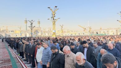 نماز طلب باران در حرم مطهر رضوی اقامه شد