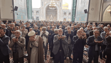 اقامه نماز باران در حرم امام رضا(ع) برگزار شد