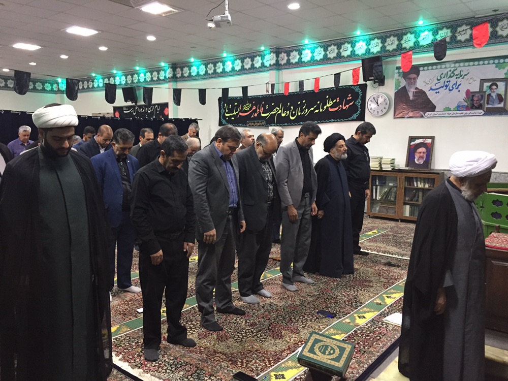 حضور مدیر ستاد اقامه نماز و ایراد سخنرانی و اقامه نماز در اداره جهاد کشاورزی کرمان