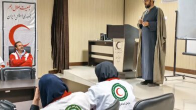 بر گزاری دوره آموزشی عقاید و احکام مبتلی به در جمع امدادگران هلال احمر شهرستان انار