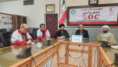 جلسه شورای اقامه نماز جمعیت هلال احمر استان مرکزی