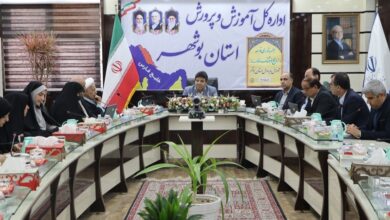 جلسه شورای اقامه نماز آموزش و پرورش استان بوشهر