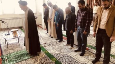 اقامه نماز وحدت بخش ادارات شهرستان رفسنجان در اداره تأمین اجتماعی شهرستان