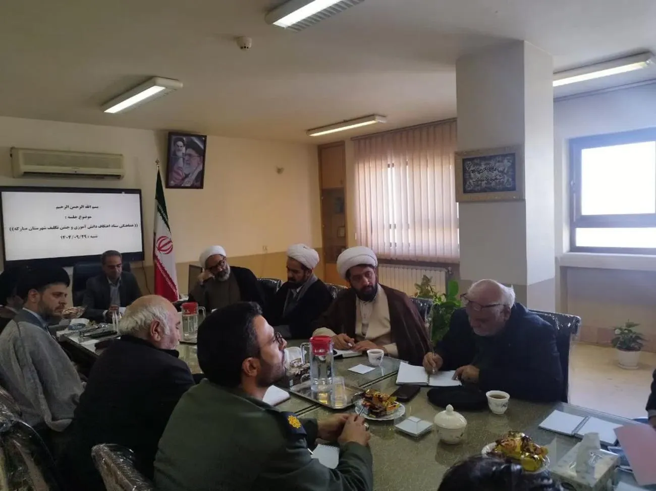 جلسه هیأت های اندیشه ورز نماز در مدارس شهرستان مبارکه اصفهان