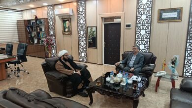 دیدار حجت‌الاسلام چراغی مدیر ستاد اقامه نماز با استاندار لرستان