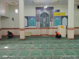 آیین غبارروبی نمازخانه ادارات و دانشگاه های قم برگزار شد