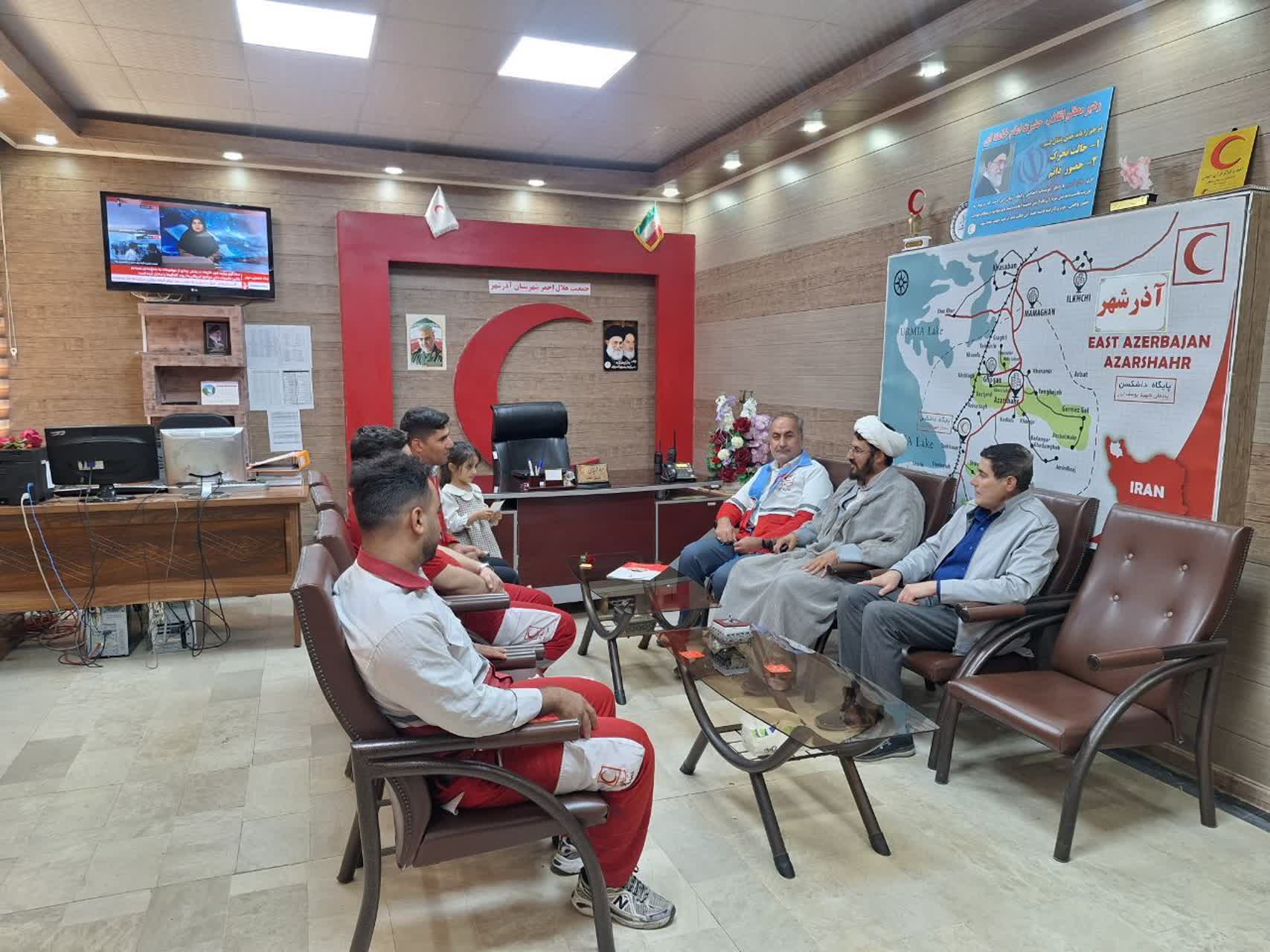 جلسه شورای اقامه نماز هلال احمر شهرستان آذرشهر